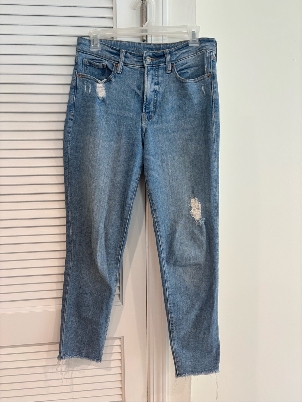 Old Navy OG Straight Distressed Cropped Jeans